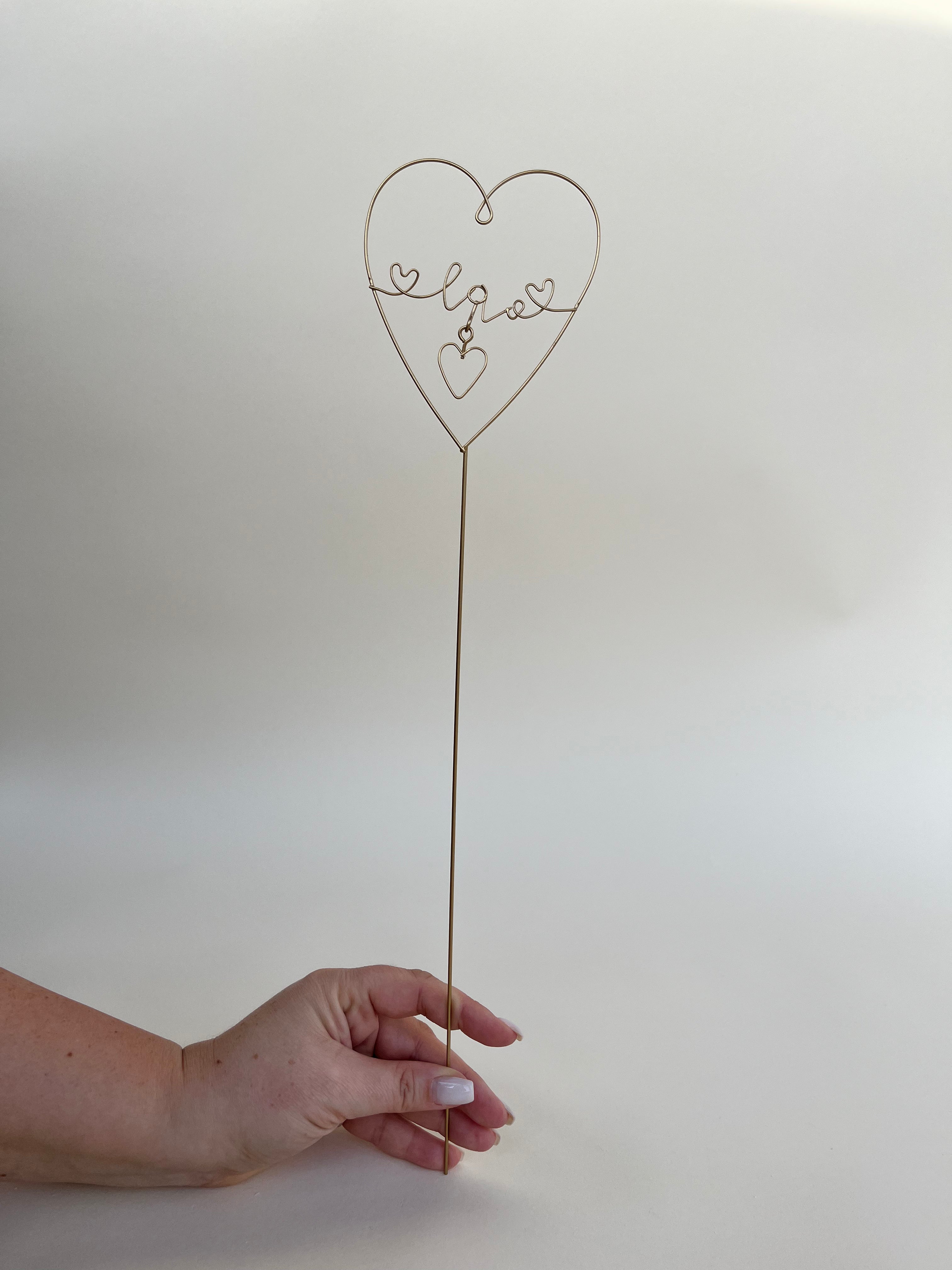 LOVE Steckerdraht gold