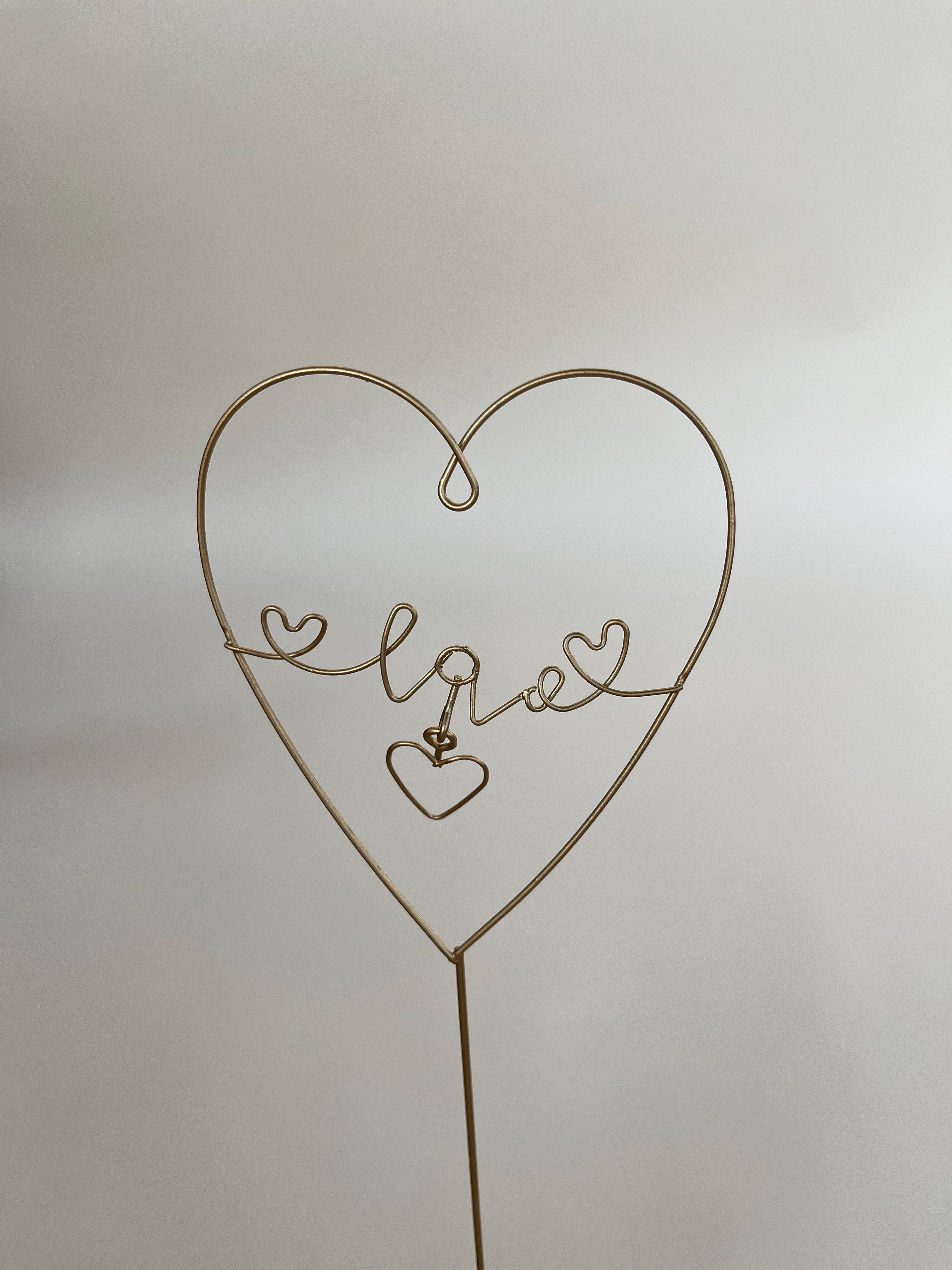 LOVE Steckerdraht gold