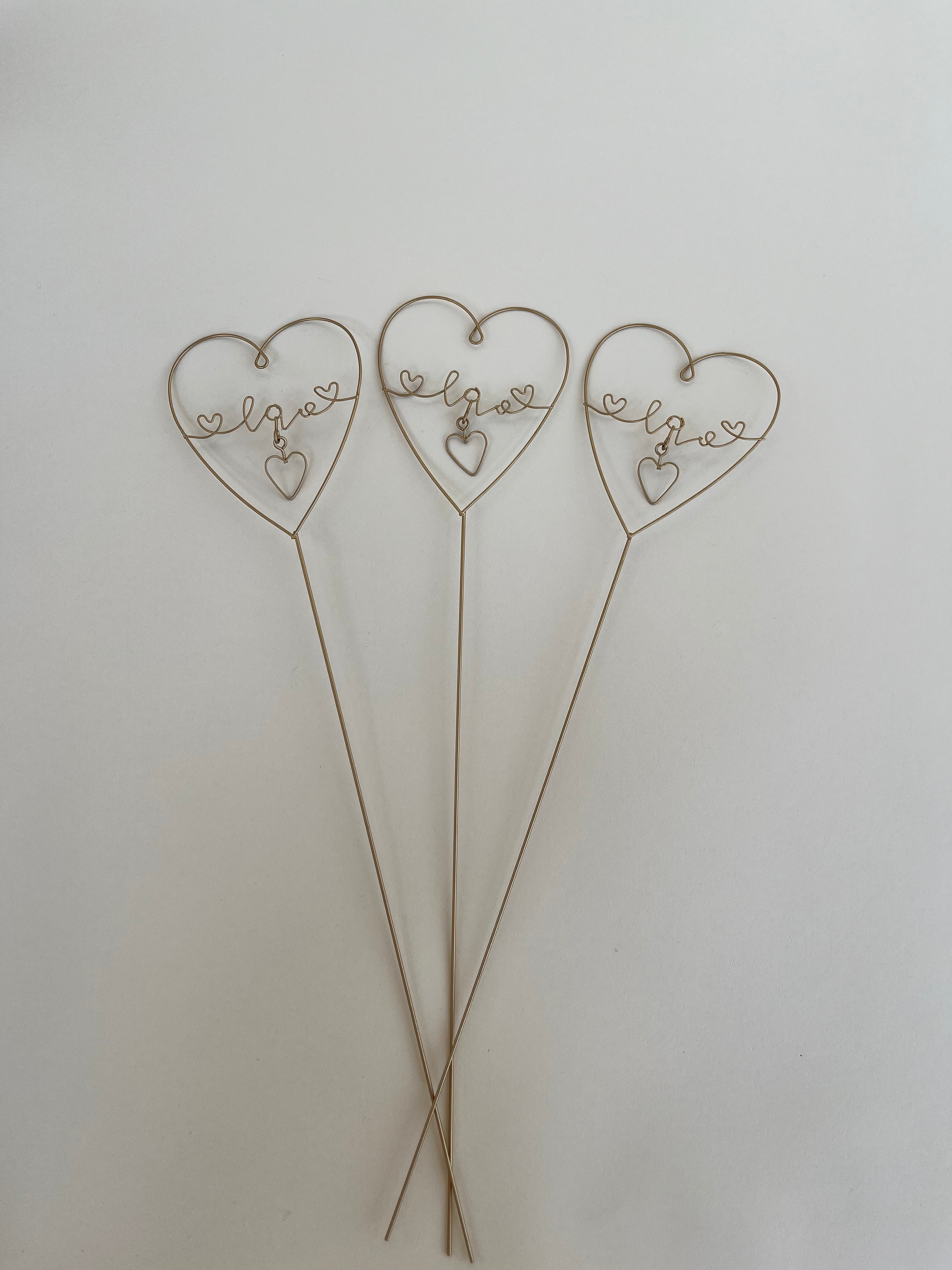 LOVE Steckerdraht gold