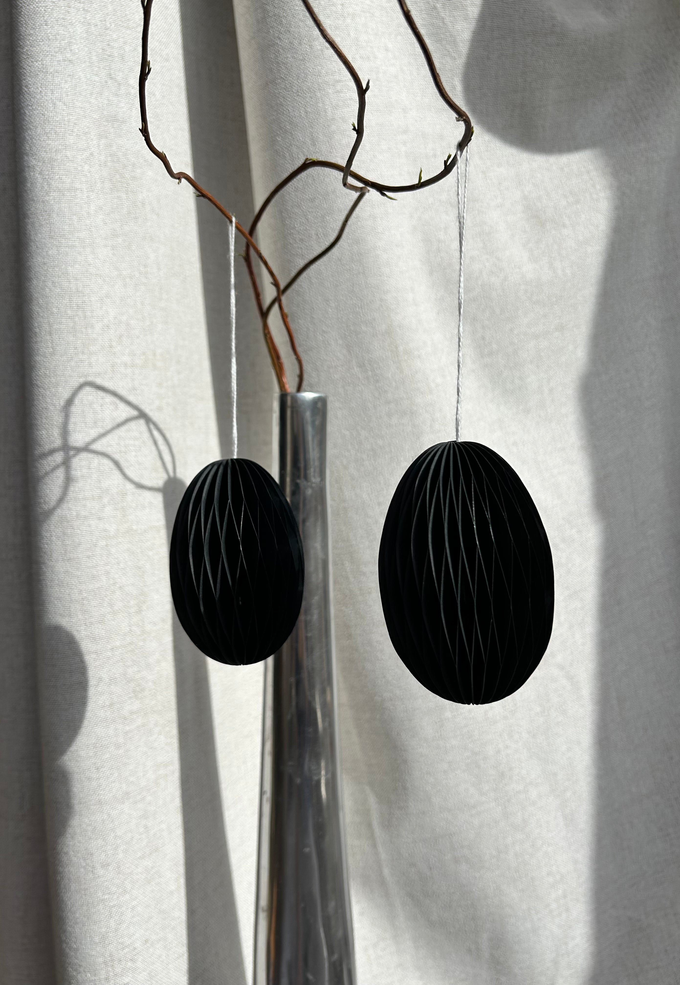 Papier Hase 3D schwarz 16 cm