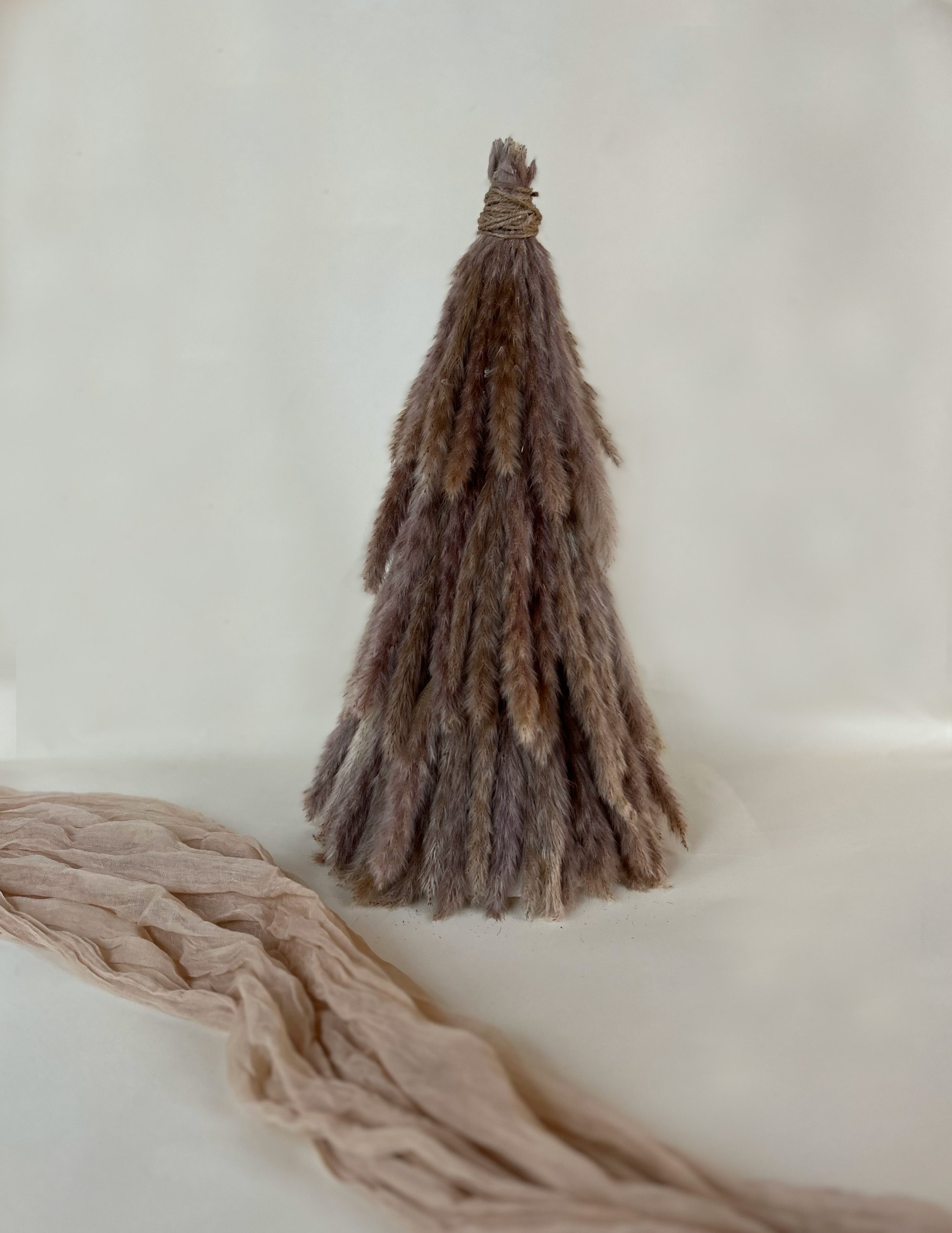 Weihnachtsbaum aus Pampasgras braun – natur