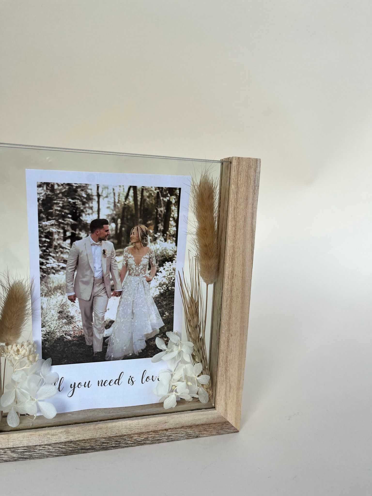 Rahmen "Fleur" mit Trockenblumen