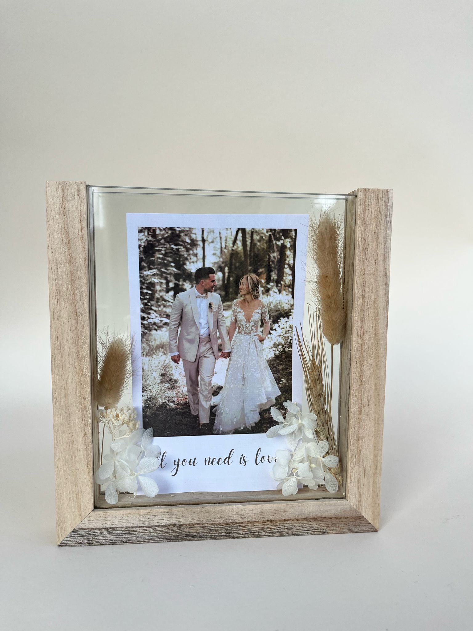 Rahmen "Fleur" mit Trockenblumen