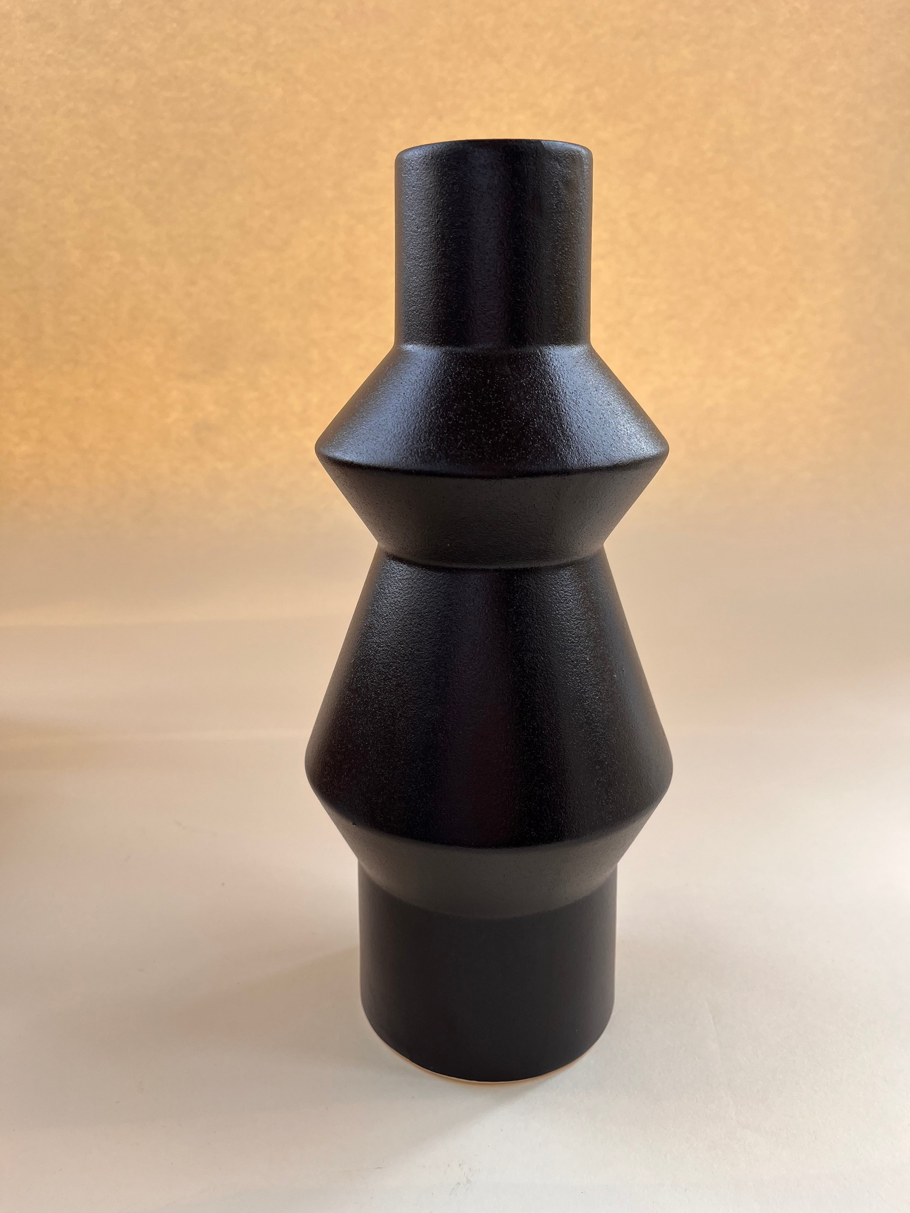 Keramik Vase "Vintage" schwarz