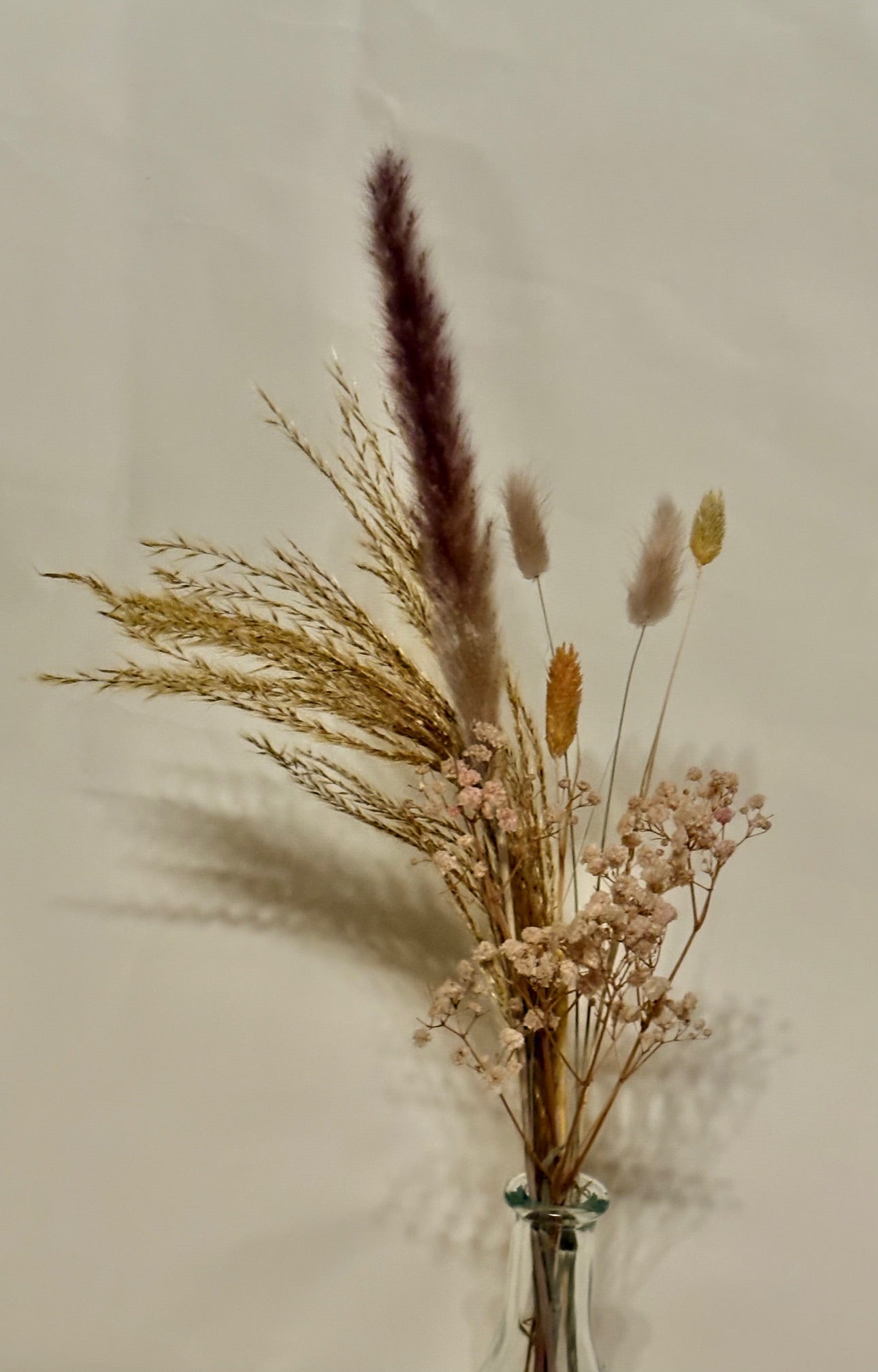 Geschenkbox Trockenblumen Sträußchen mit Vase