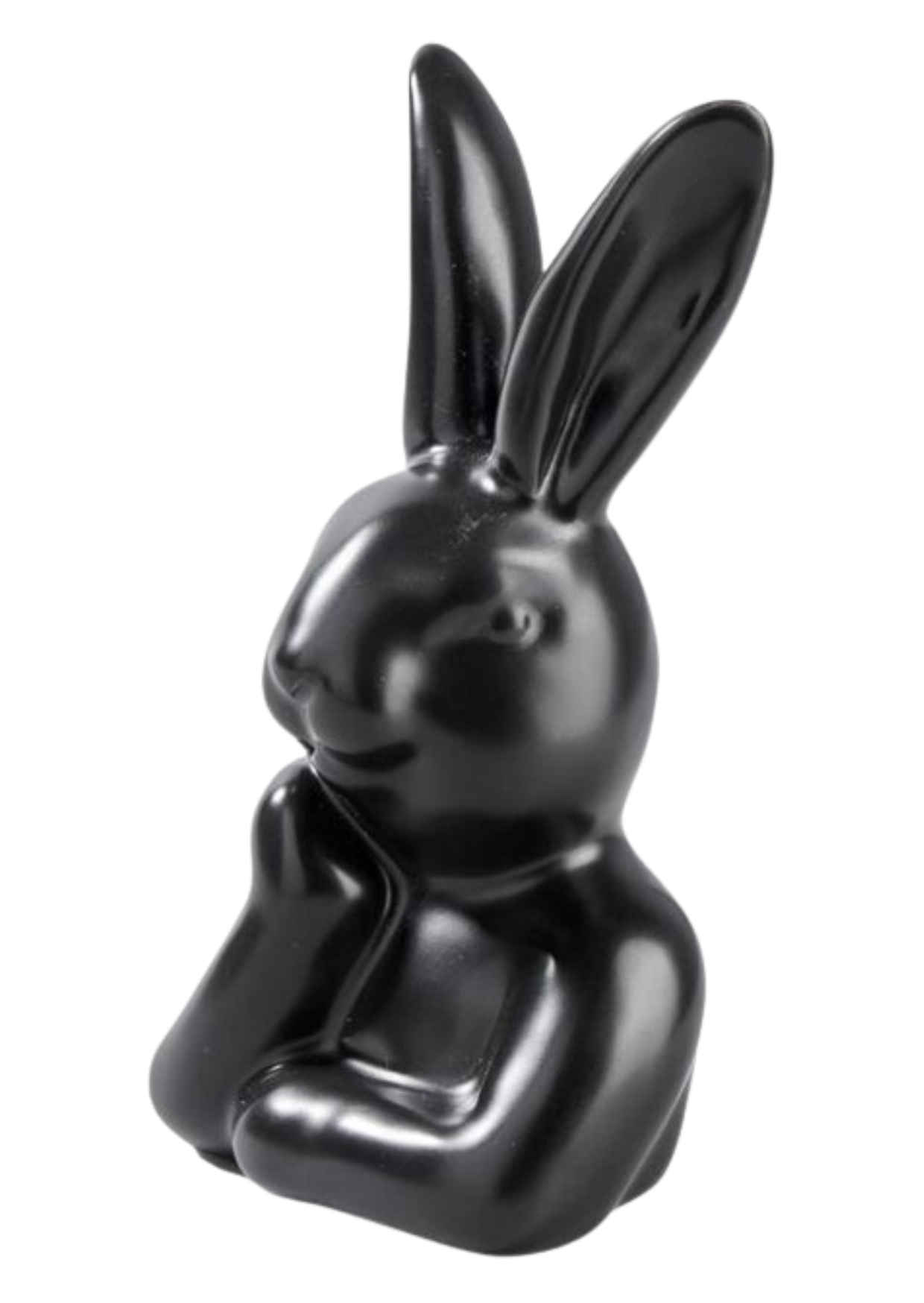 Keramik Hasenkopf "Albert" schwarz 11 cm