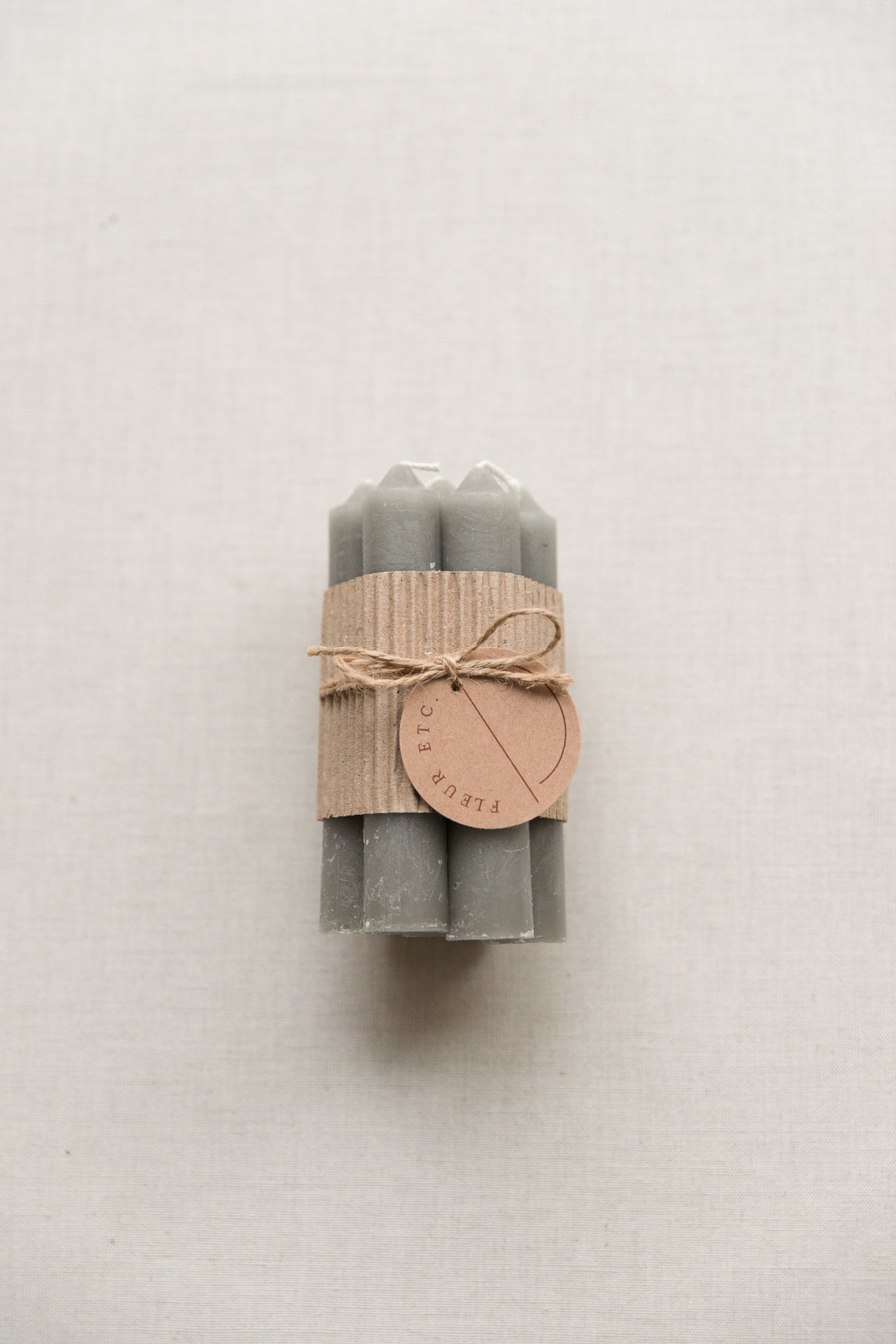 Stabkerzen perlgrau 7 Stück