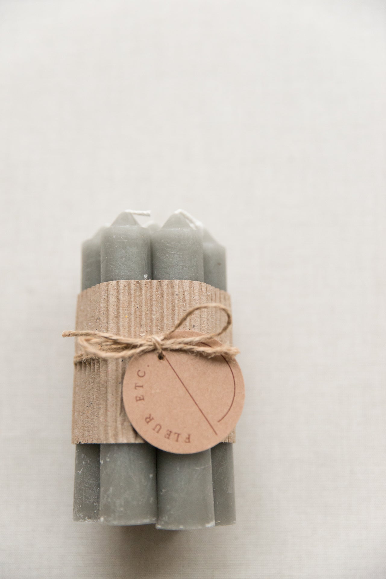 Stabkerzen perlgrau 7 Stück