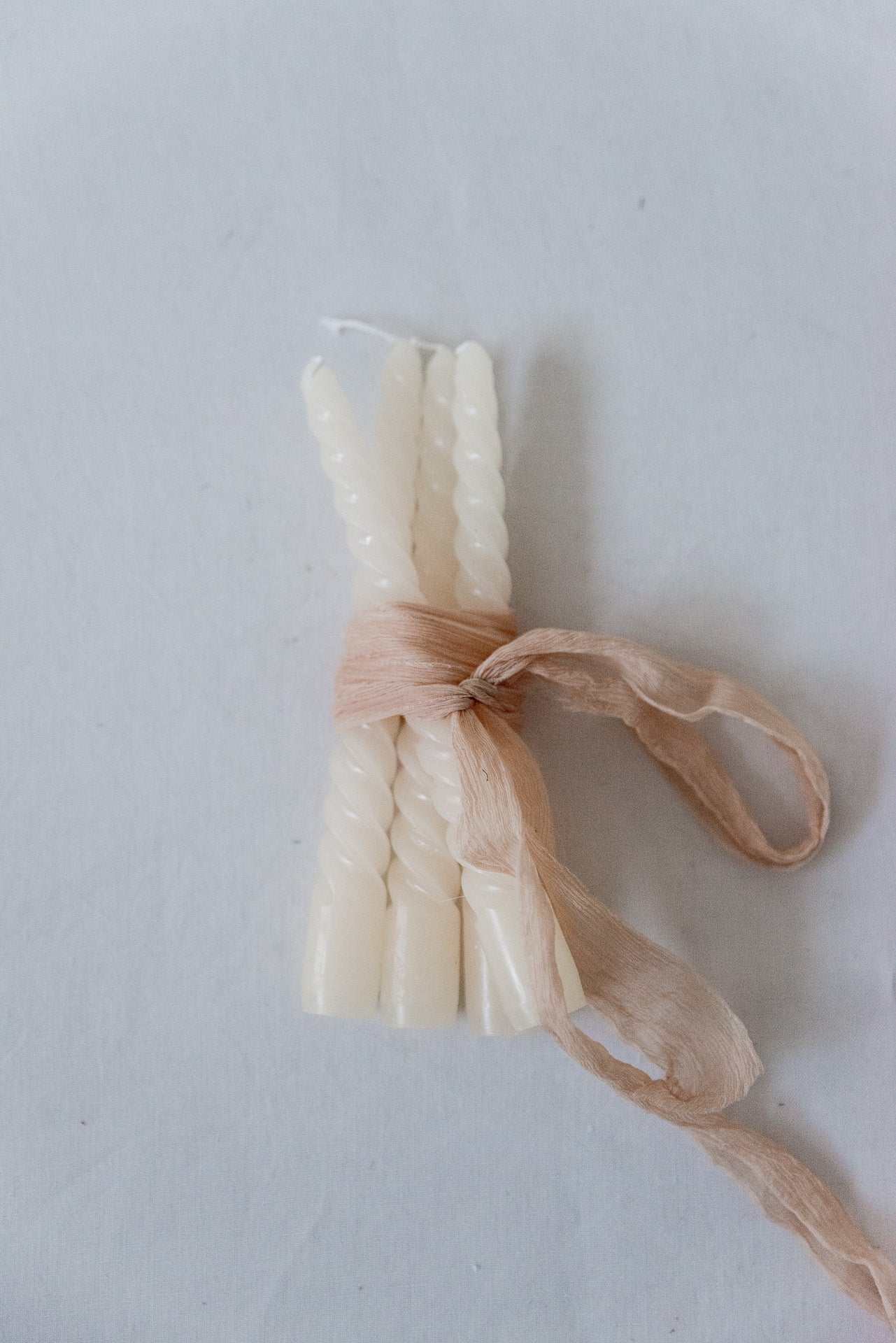 Twist Kerzen, creme oder weiß, 4 Stk.