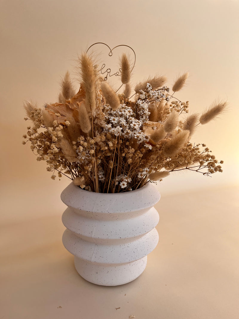 Messeartikel - natürlicher Trockenblumenstrauß inkl. Vase