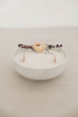 Aromakerze "Lavendel" mit echten Blüten