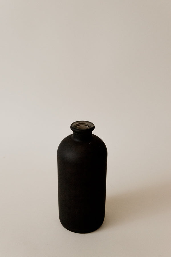 Vase schwarz Zylinder, groß