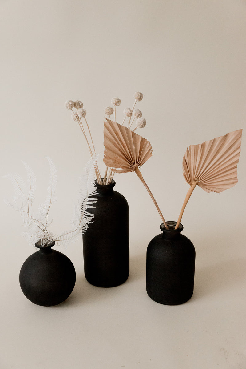 Vasen Set, schwarz