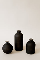 Vase schwarz Zylinder, klein