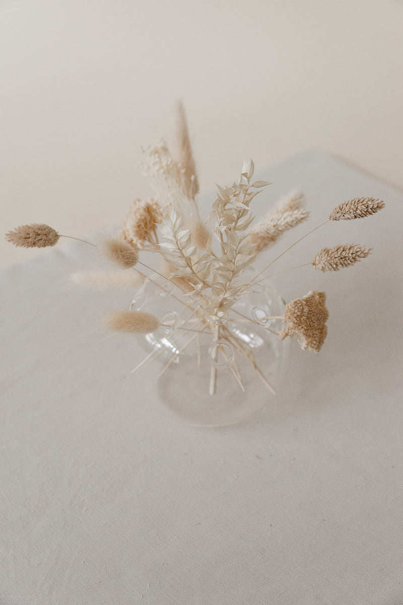DIY Set Vase, Dekoschale "Cloud" & Trockenblumen